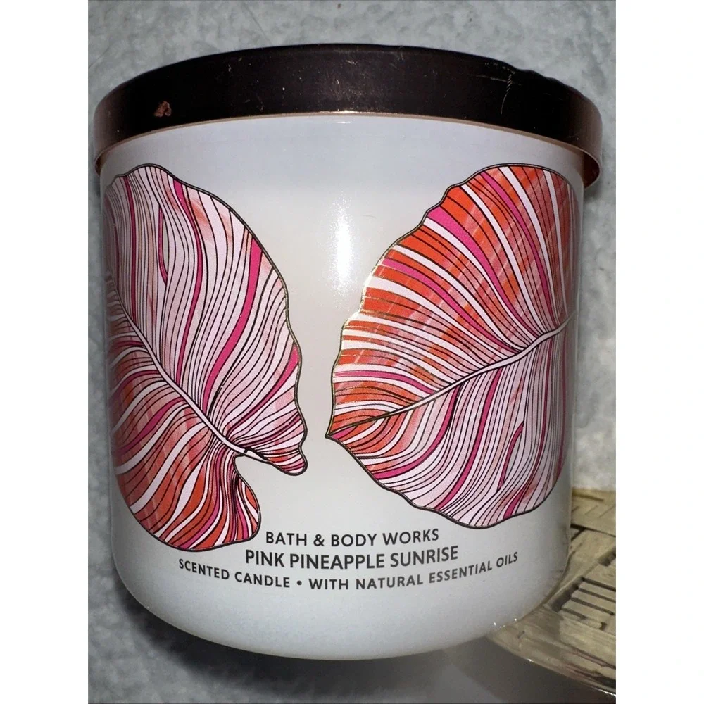 Bath & Body Works Pink Pineapple Sunrise 3-Wick Scented Candle Set of 2 14.5oz